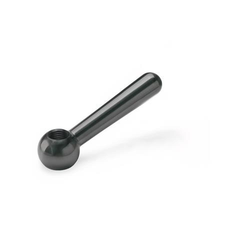 Otto Ganter Short Clamping Lever Steel Blackened, GN 204